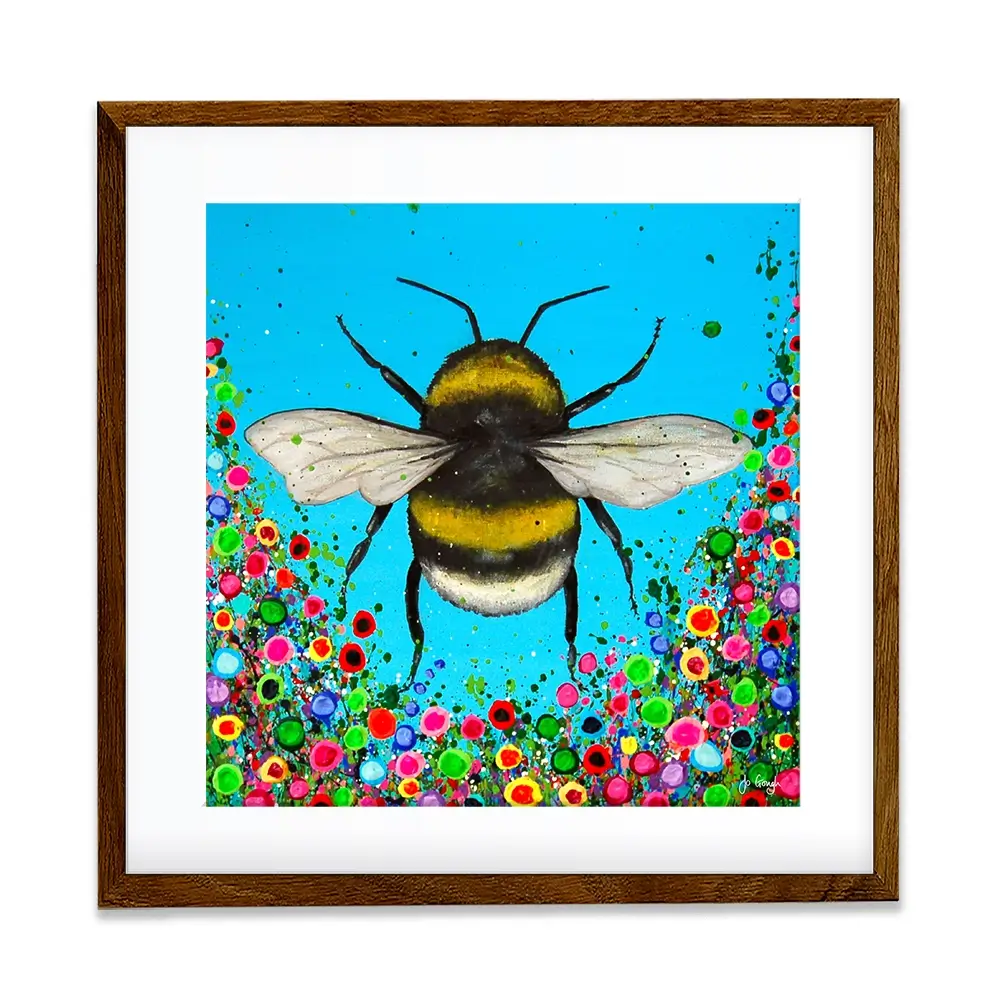 Bumblebee Flowers Framed Art Print Bumblebee Flowers Framed Art Print wall art product Jo Gough