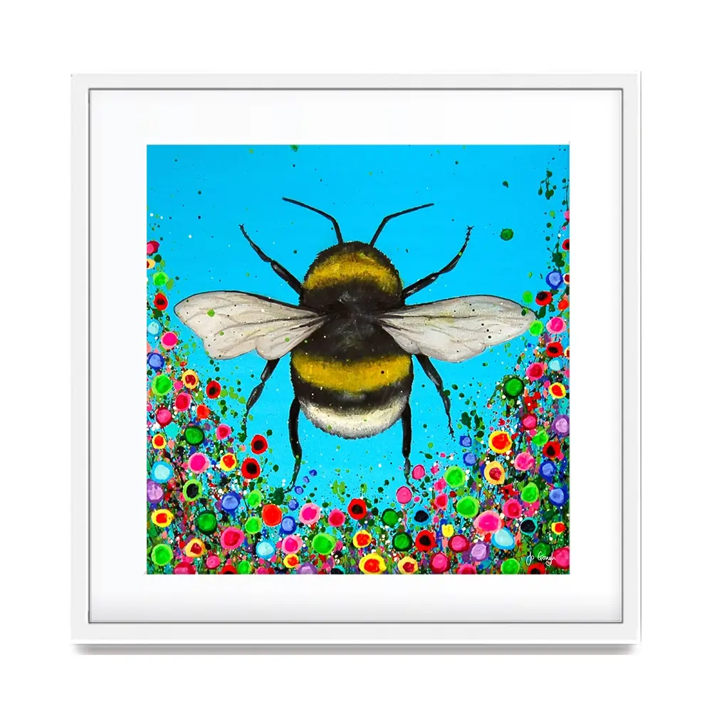Bumblebee Flowers Framed Art Print Bumblebee Flowers Framed Art Print wall art product Jo Gough