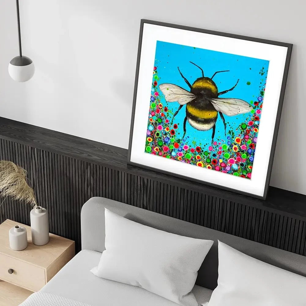 Bumblebee Flowers Framed Art Print Bumblebee Flowers Framed Art Print wall art product Jo Gough