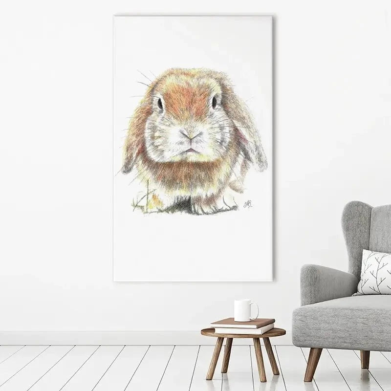Bunny Illustration Canvas Print Bunny Illustration Canvas Print wall art product Jackie Bridges