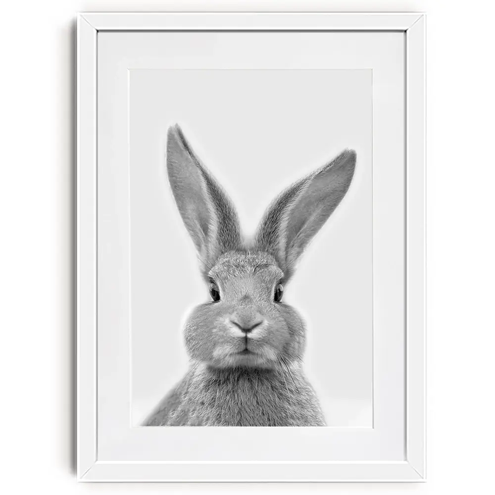 Bunny Rabbit Portrait Framed Art Print Bunny Rabbit Portrait Framed Art Print wall art product R Visser