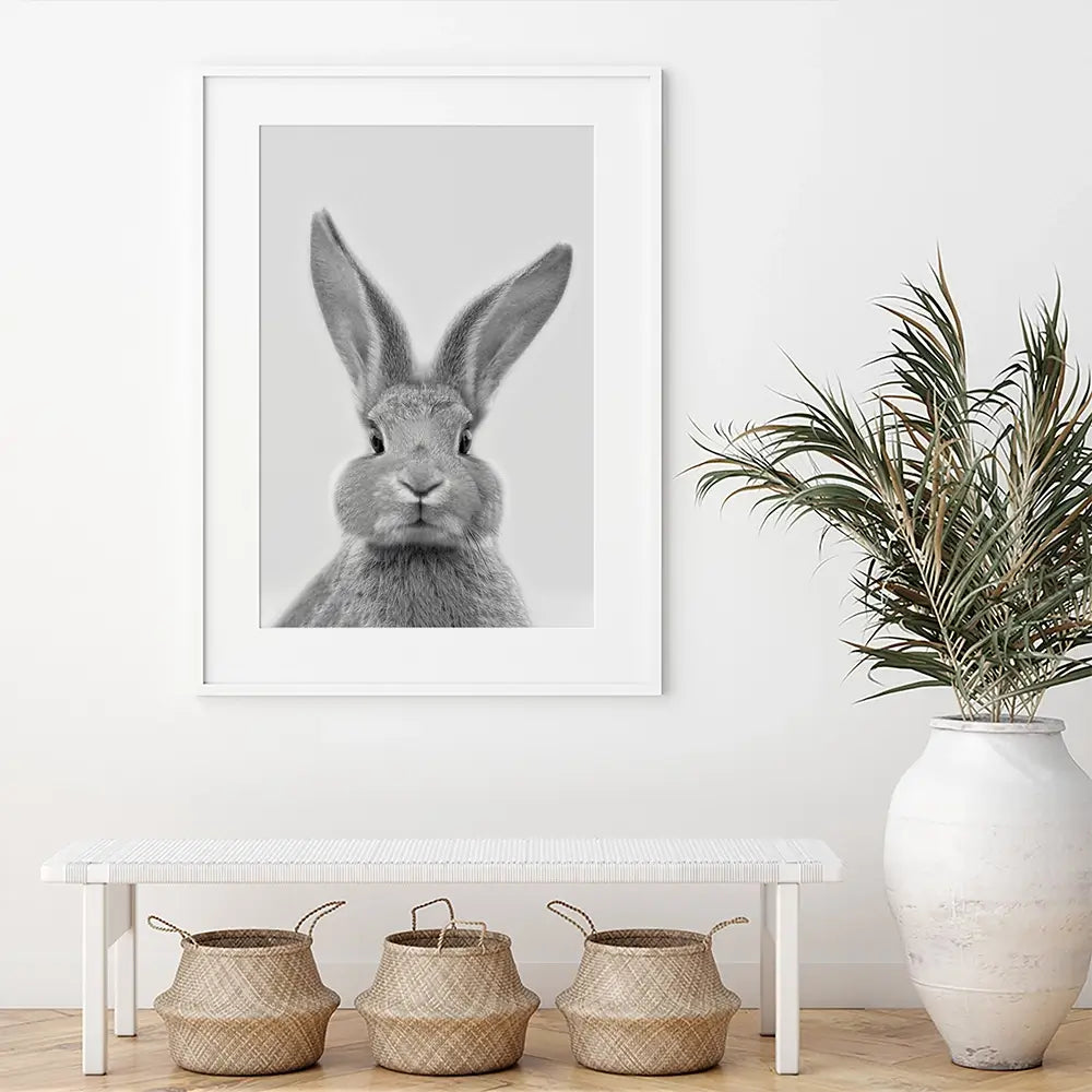 Bunny Rabbit Portrait Framed Art Print Bunny Rabbit Portrait Framed Art Print wall art product R Visser