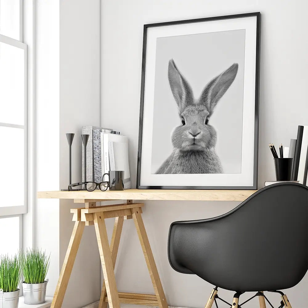 Bunny Rabbit Portrait Framed Art Print Bunny Rabbit Portrait Framed Art Print wall art product R Visser