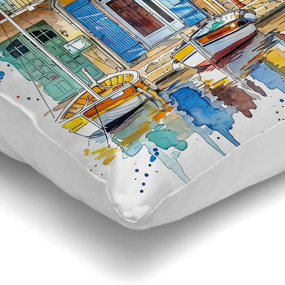 Burano Boats Cushion Burano Boats Cushion wall art product David Alexander Elder