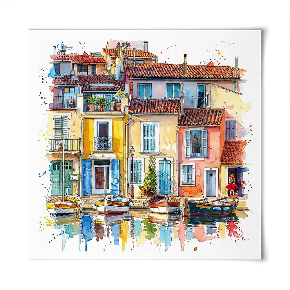 Burano Boats Square Art Print Burano Boats Square Art Print wall art product David Alexander Elder