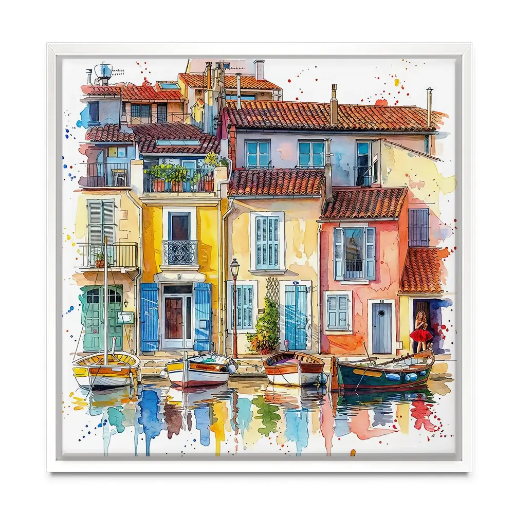 Burano Boats Square Canvas Print Burano Boats Square Canvas Print wall art product David Alexander Elder