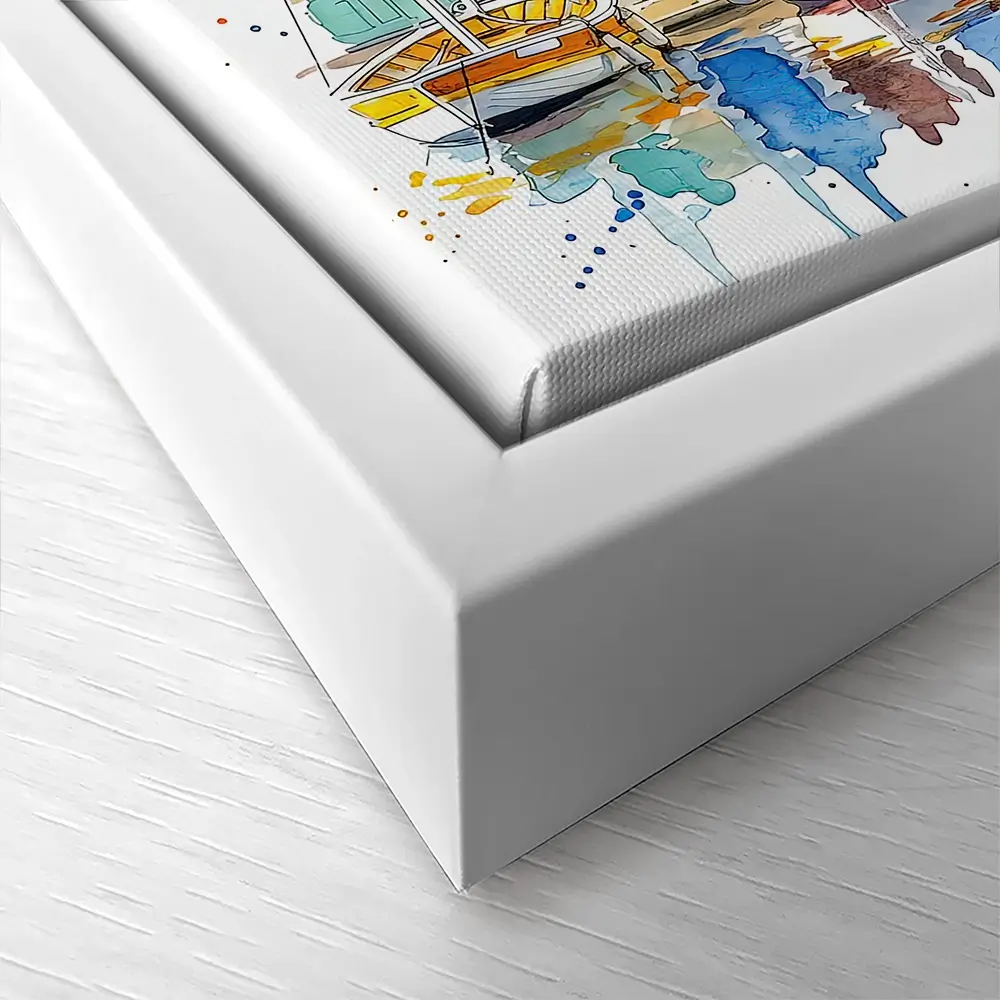 Burano Boats Square Canvas Print Burano Boats Square Canvas Print wall art product David Alexander Elder