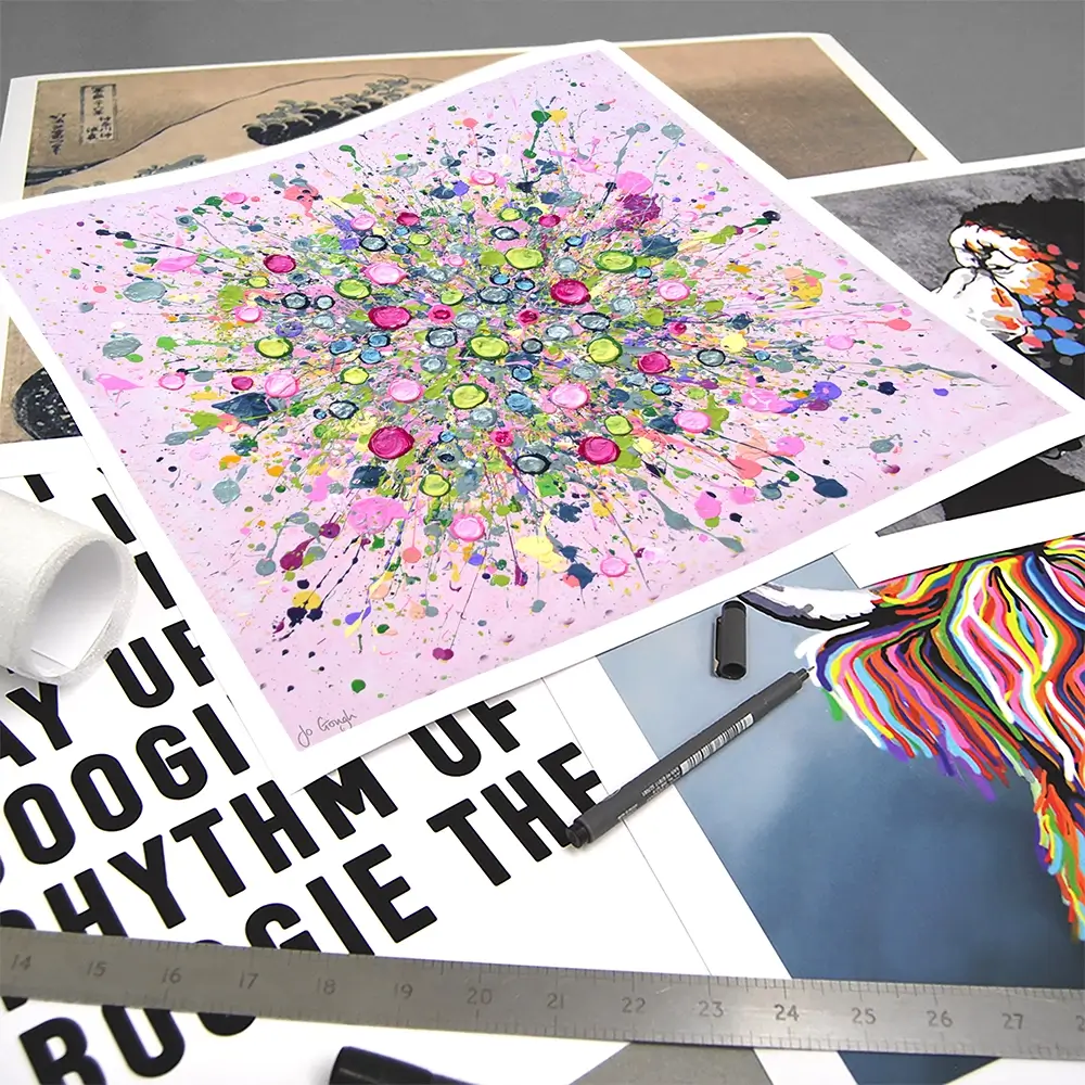 Bursting With Love Square Art Print Bursting With Love Square Art Print wall art product Jo Gough