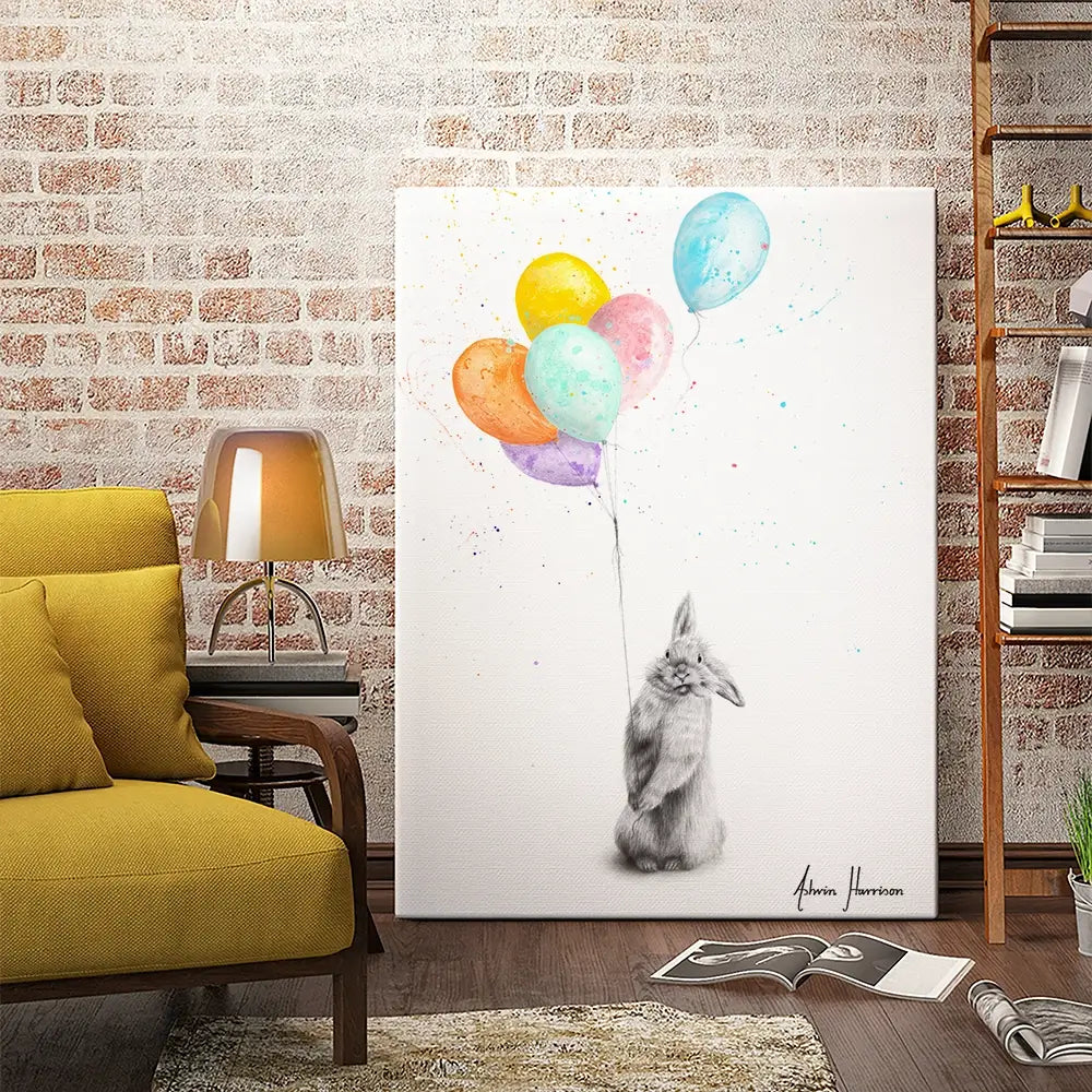 Buster And His Balloons Canvas Print Buster And His Balloons Canvas Print wall art product Ashvin Harrison