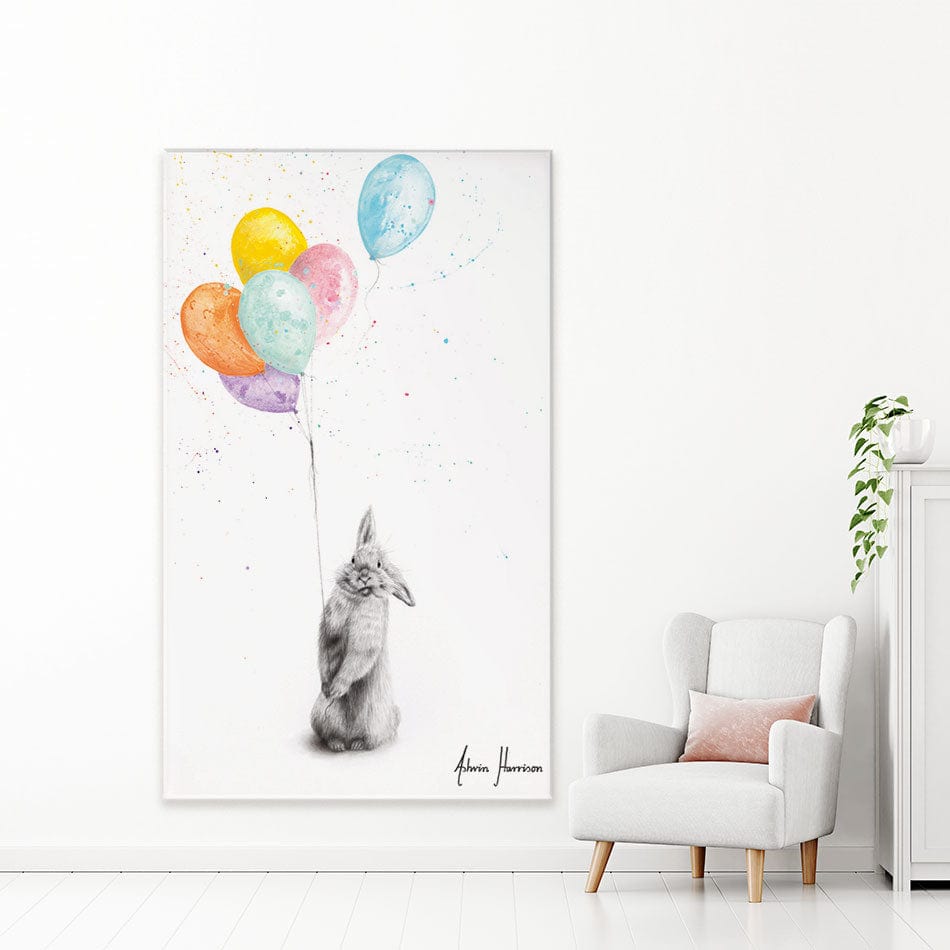 Buster And His Balloons Canvas Print wall art product Ashvin Harrison