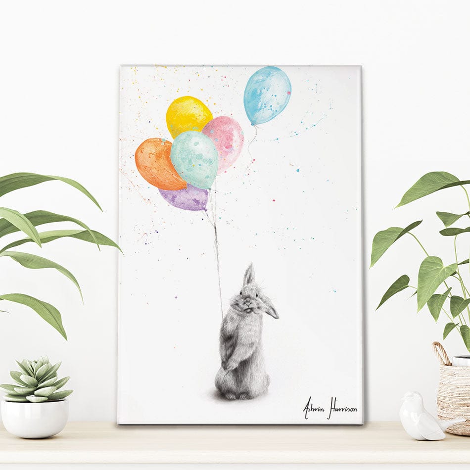 Buster And His Balloons Canvas Print wall art product Ashvin Harrison