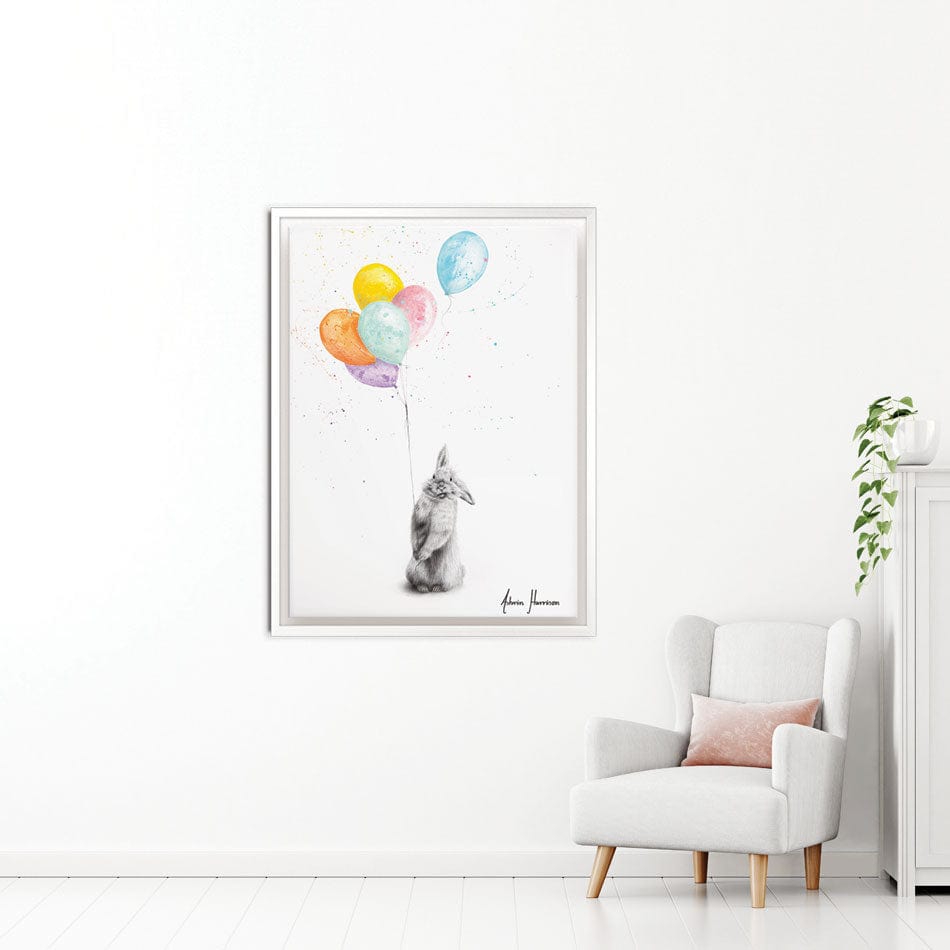 Buster And His Balloons Canvas Print wall art product Ashvin Harrison