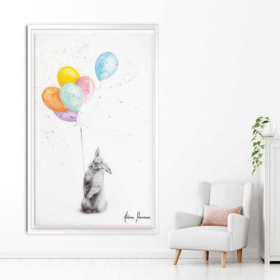 Buster And His Balloons Canvas Print wall art product Ashvin Harrison