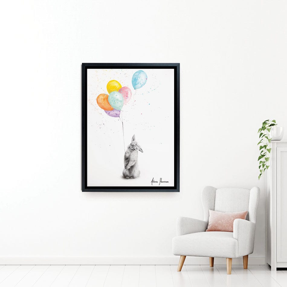 Buster And His Balloons Canvas Print wall art product Ashvin Harrison