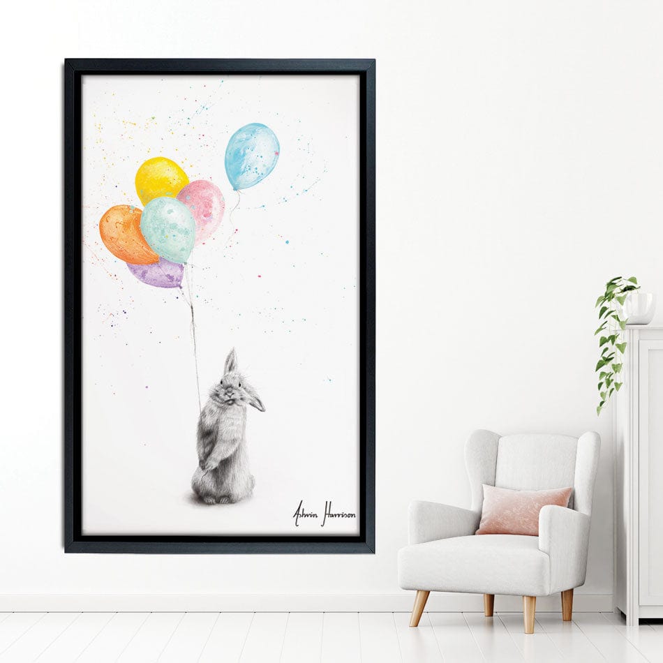 Buster And His Balloons Canvas Print wall art product Ashvin Harrison