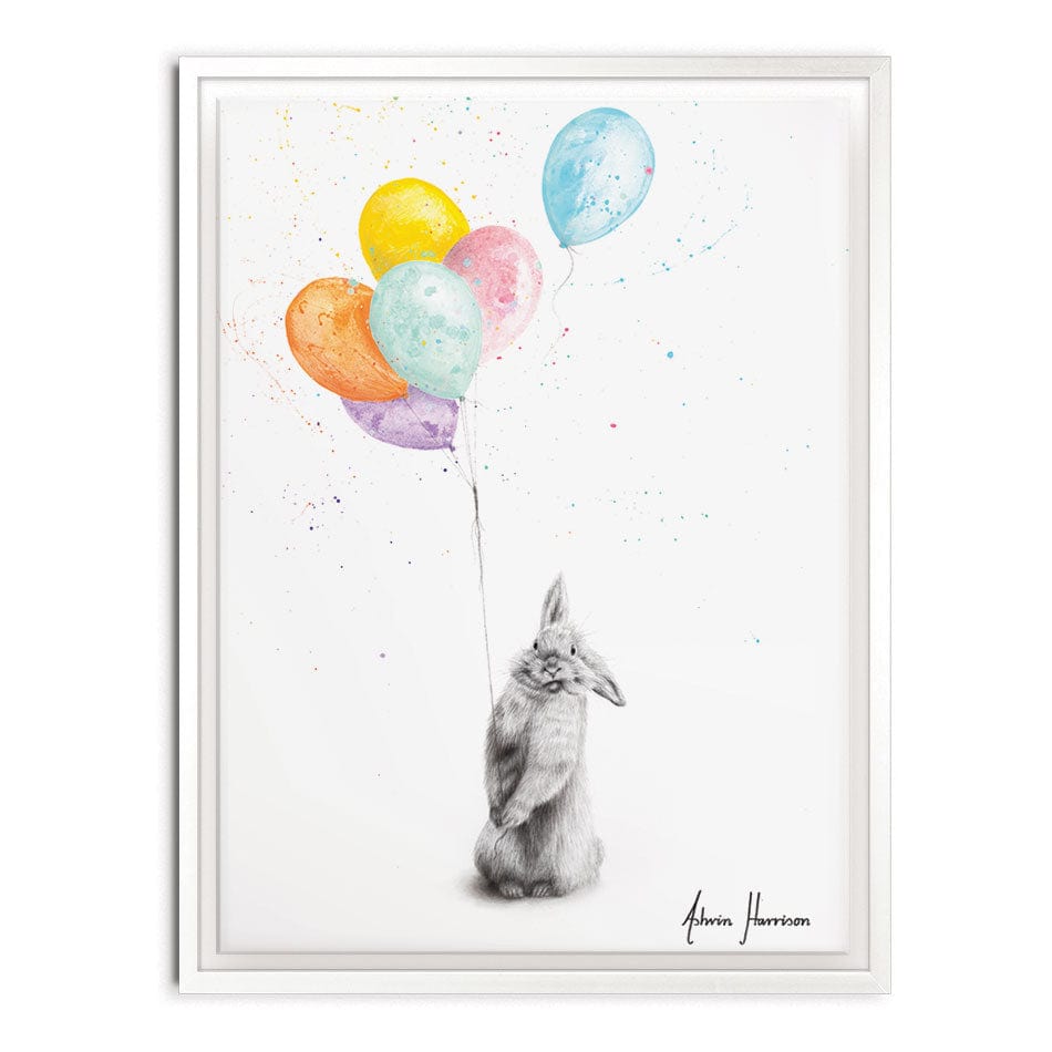 Buster And His Balloons Canvas Print wall art product Ashvin Harrison