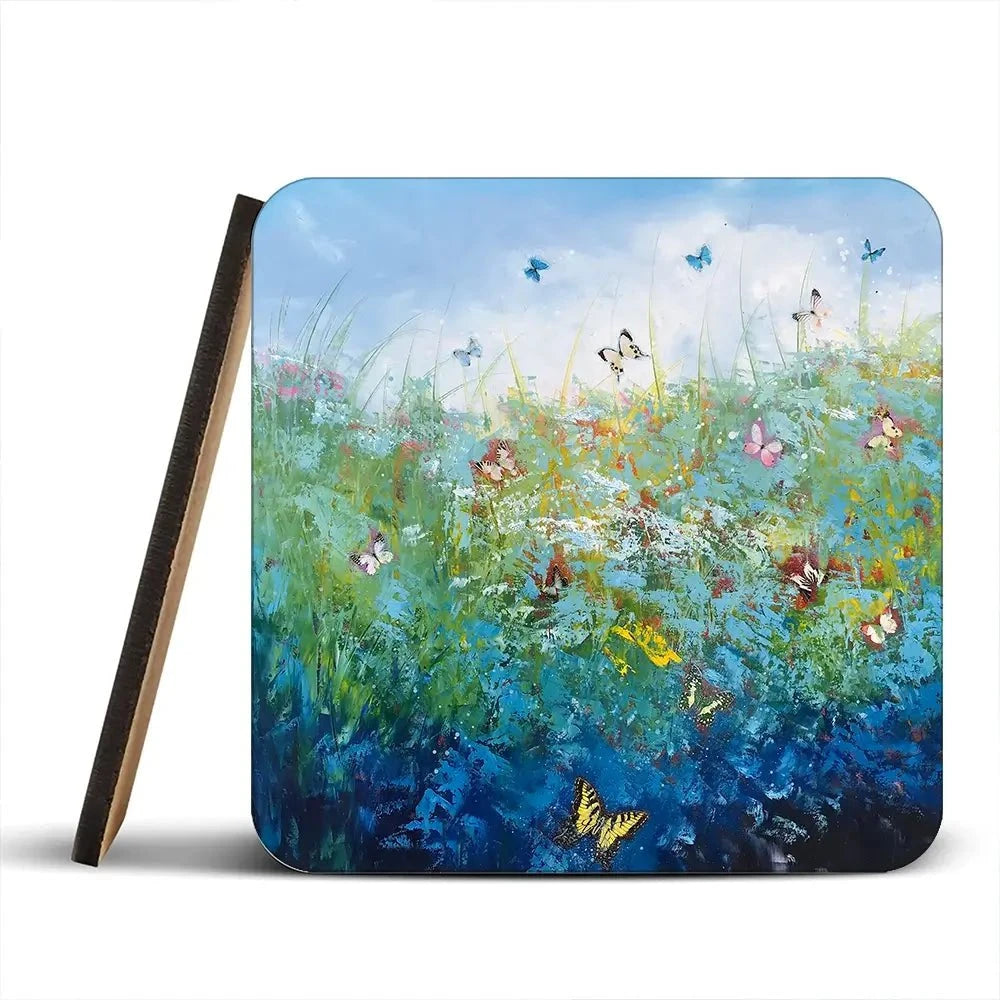 Butterflies Surrender To Love Coaster Set Butterflies Surrender To Love Coaster Set wall art product Laure Bury