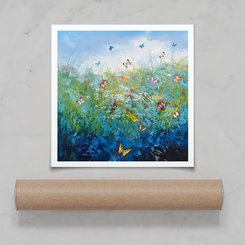 Butterflies Surrender To Love Square Art Print Butterflies Surrender To Love Square Art Print wall art product Laure Bury