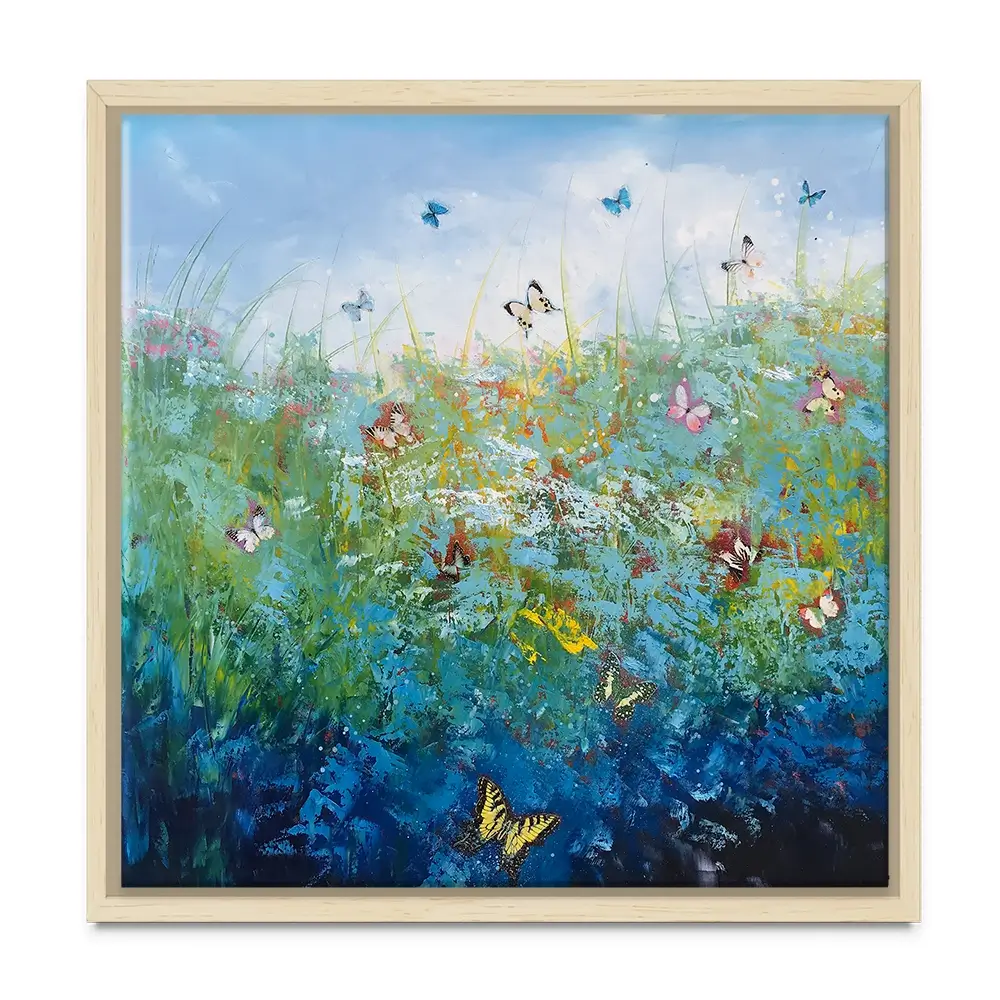 Butterflies Surrender To Love Square Canvas Print Butterflies Surrender To Love Square Canvas Print wall art product Laure Bury