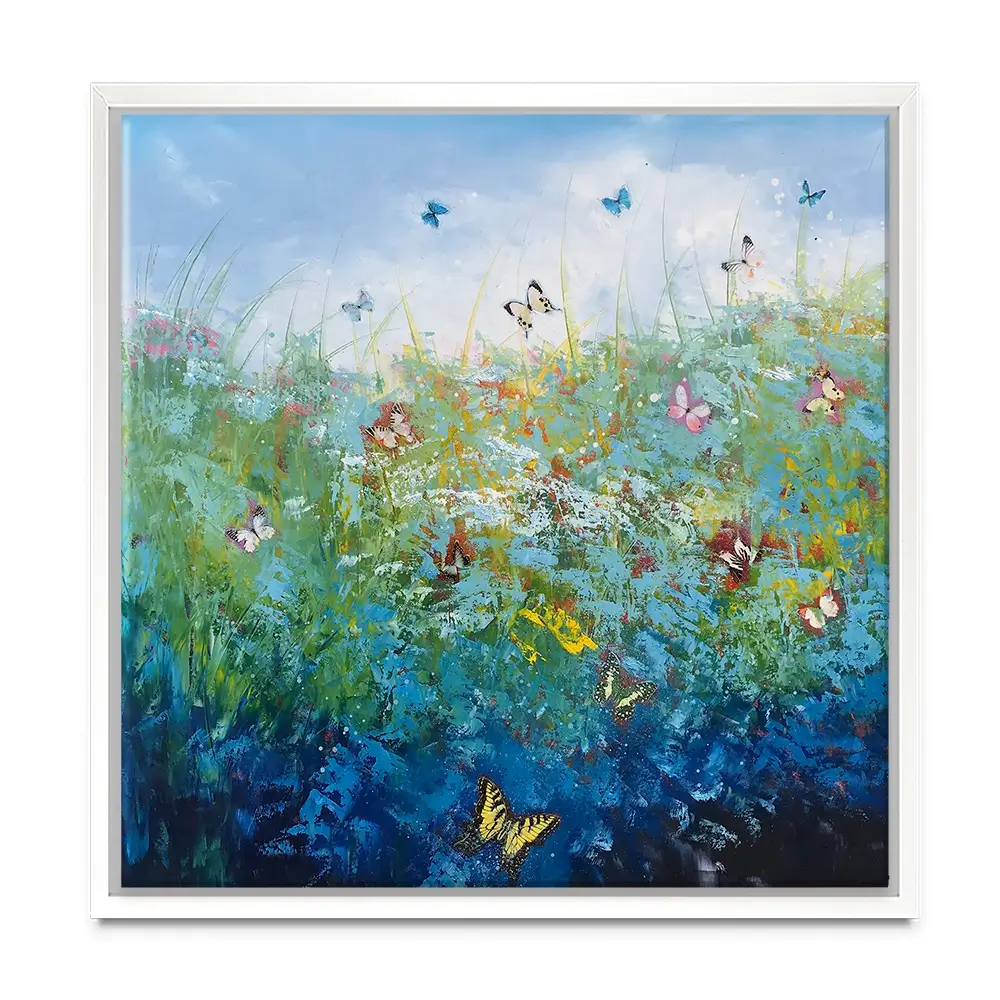 Butterflies Surrender To Love Square Canvas Print Butterflies Surrender To Love Square Canvas Print wall art product Laure Bury