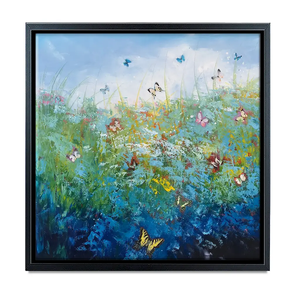 Butterflies Surrender To Love Square Canvas Print Butterflies Surrender To Love Square Canvas Print wall art product Laure Bury