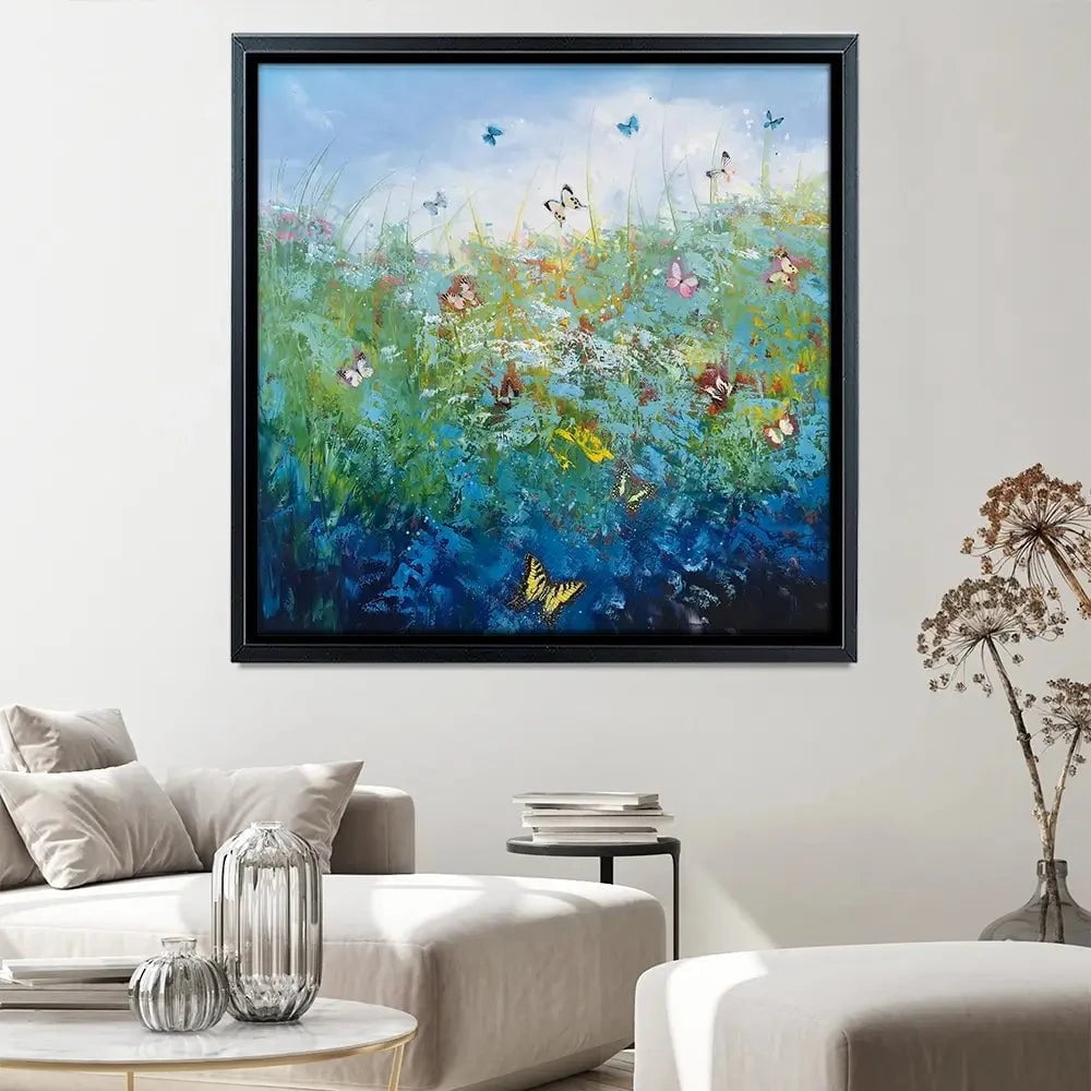 Butterflies Surrender To Love Square Canvas Print Butterflies Surrender To Love Square Canvas Print wall art product Laure Bury