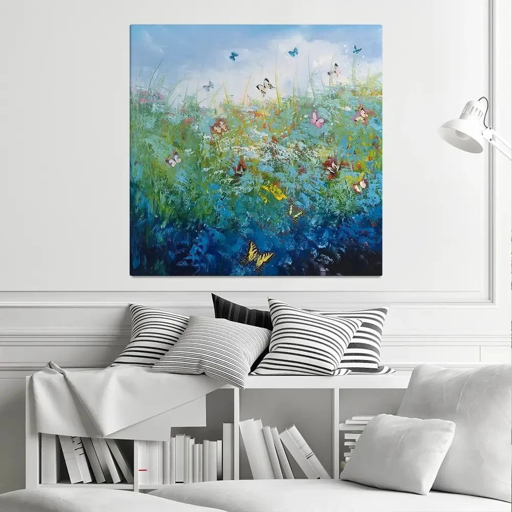 Butterflies Surrender To Love Square Canvas Print Butterflies Surrender To Love Square Canvas Print wall art product Laure Bury