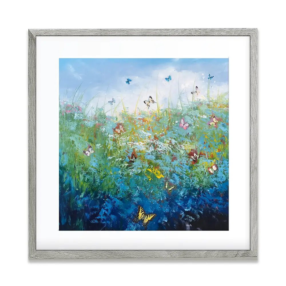 Butterflies Surrender To Love Square Framed Art Print Butterflies Surrender To Love Square Framed Art Print wall art product Laure Bury