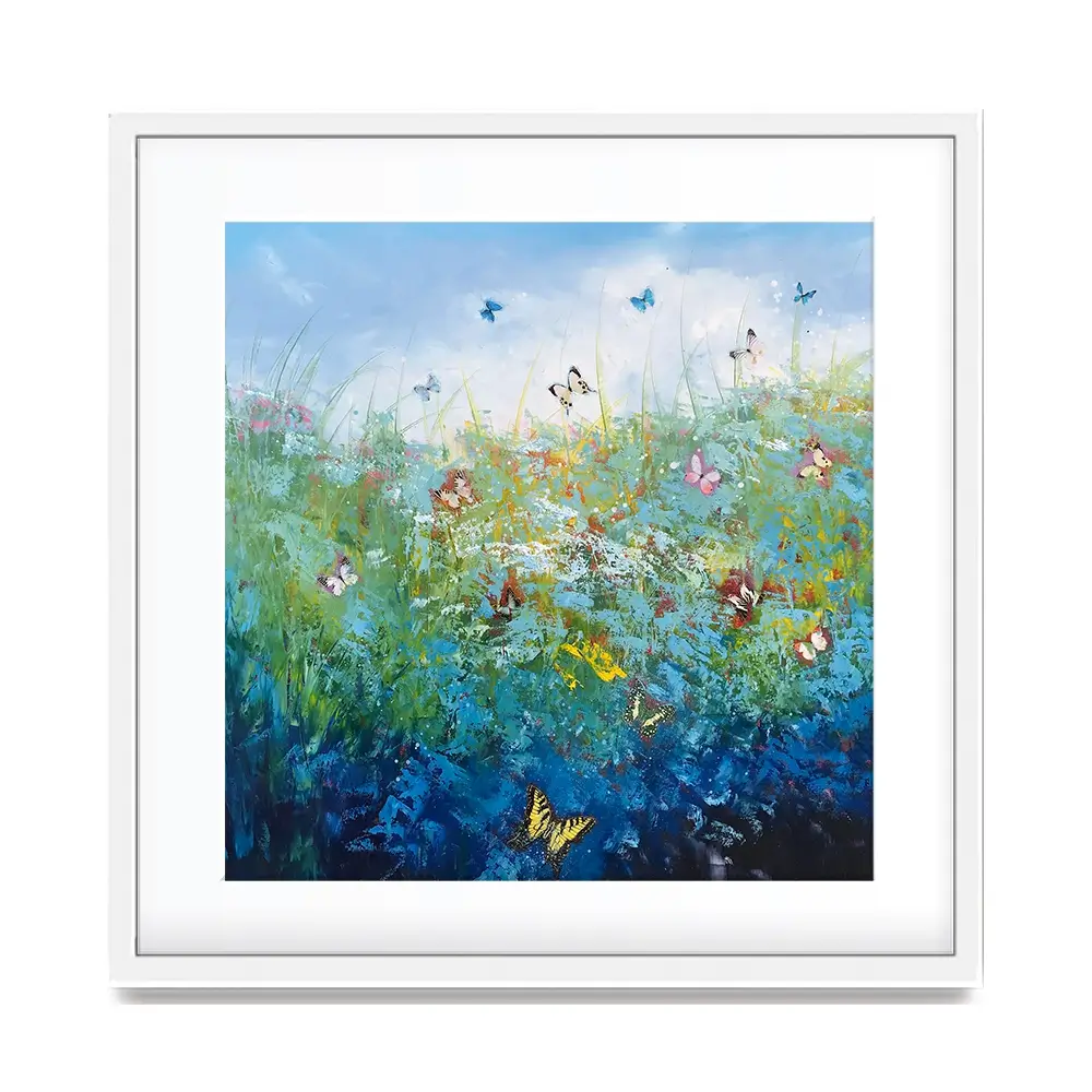 Butterflies Surrender To Love Square Framed Art Print Butterflies Surrender To Love Square Framed Art Print wall art product Laure Bury