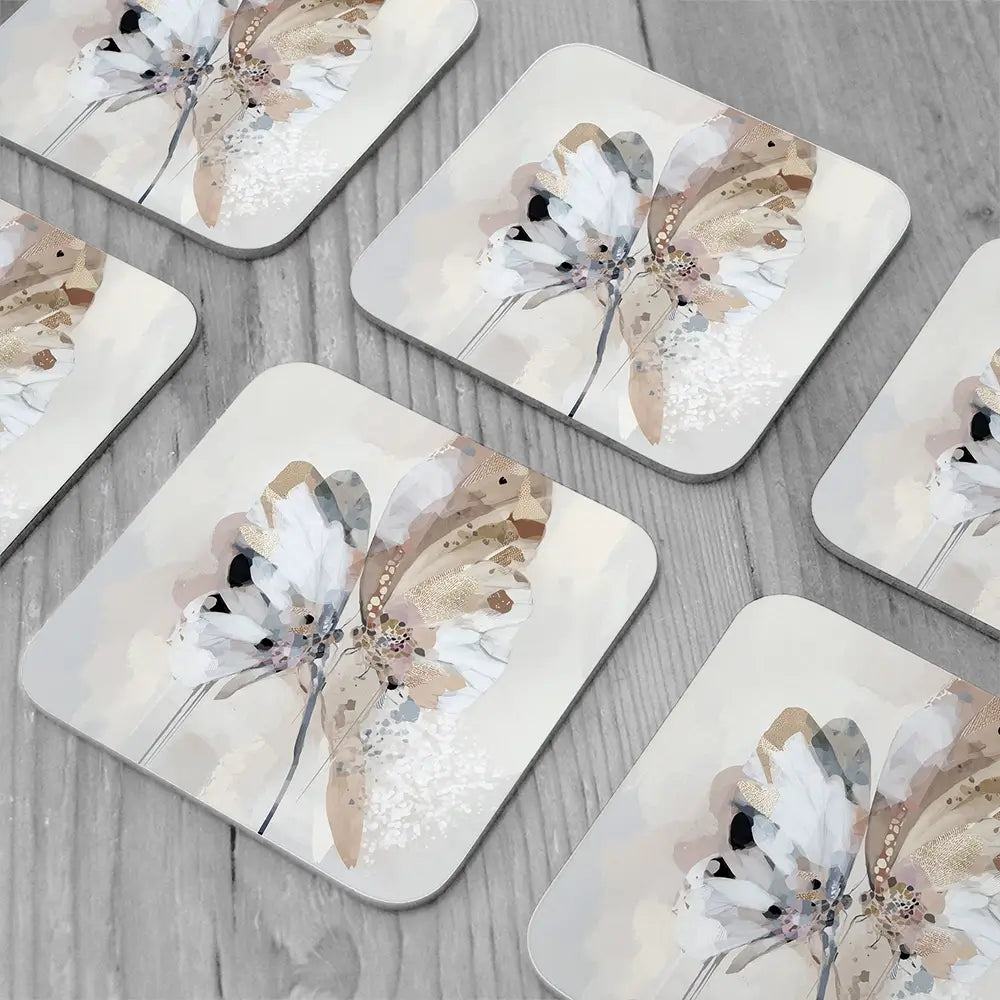 Butterfly Dust Coaster Set Butterfly Dust Coaster Set wall art product Bella Eve