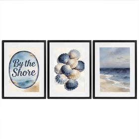 By The Shore Framed Art Print Trio By The Shore Framed Art Print Trio wall art product LSR Design Studio - Independent