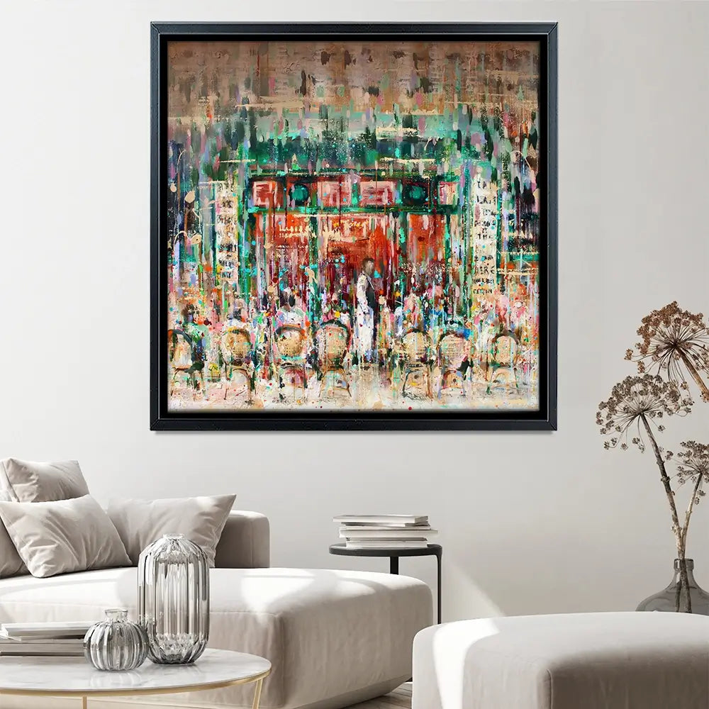 Café Paris Square Canvas Print Café Paris Square Canvas Print wall art product Studio Paint-Ing