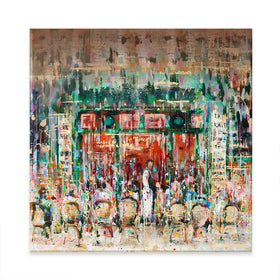 Café Paris Square Canvas Print Café Paris Square Canvas Print wall art product Studio Paint-Ing