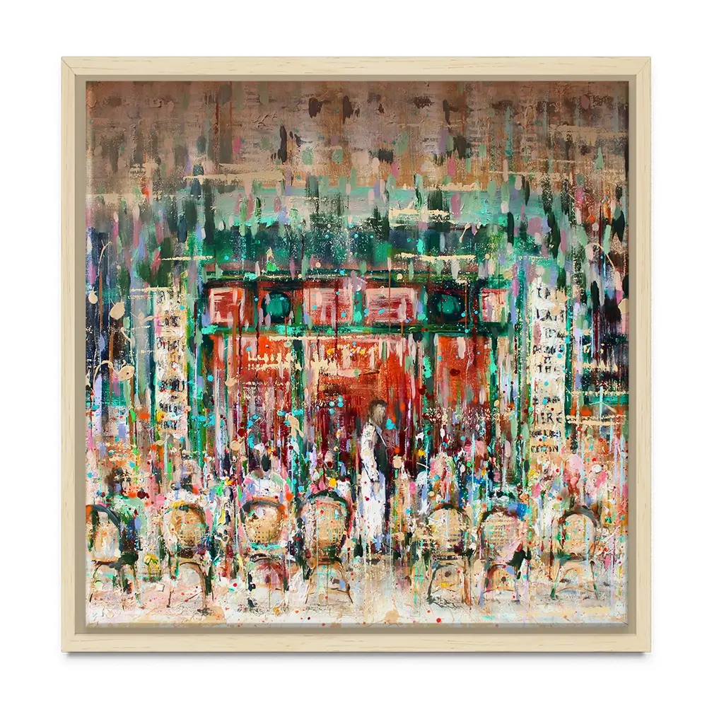 Café Paris Square Canvas Print Café Paris Square Canvas Print wall art product Studio Paint-Ing