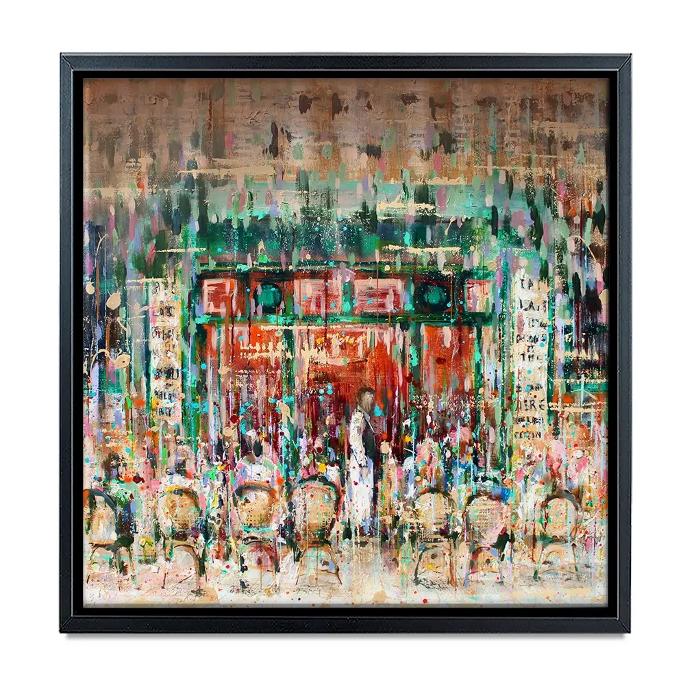 Café Paris Square Canvas Print Café Paris Square Canvas Print wall art product Studio Paint-Ing