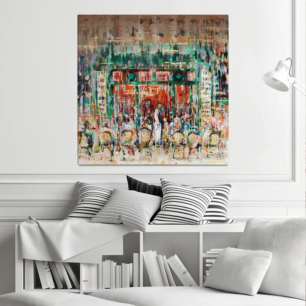 Café Paris Square Canvas Print Café Paris Square Canvas Print wall art product Studio Paint-Ing