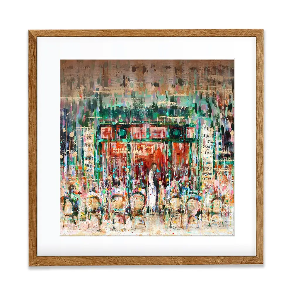 Café Paris Square Framed Art Print Café Paris Square Framed Art Print wall art product Studio Paint-Ing