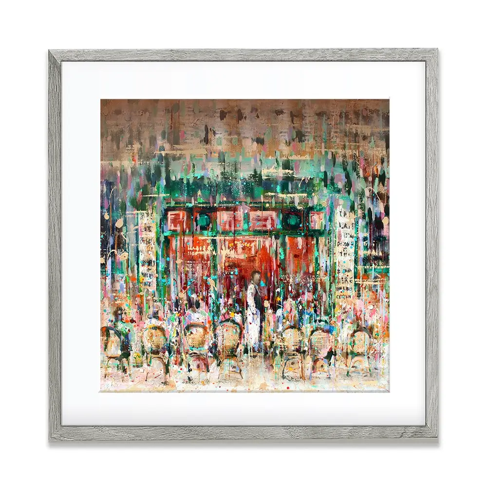 Café Paris Square Framed Art Print Café Paris Square Framed Art Print wall art product Studio Paint-Ing