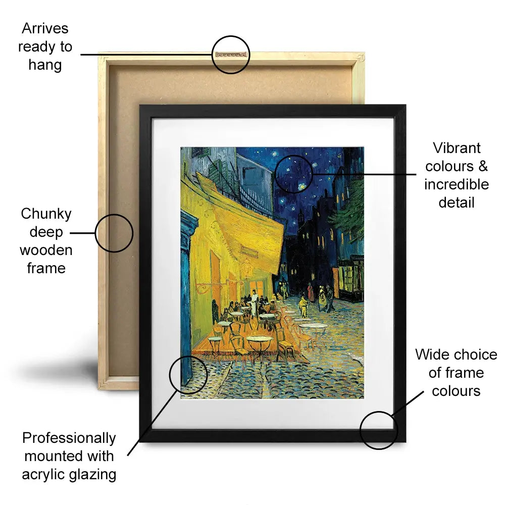 Cafe Terrace At Night Framed Art Print Cafe Terrace At Night Framed Art Print wall art product Vincent Van Gogh