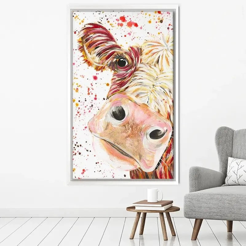Caleb Cow Canvas Print Caleb Cow Canvas Print wall art product Emma LC Art