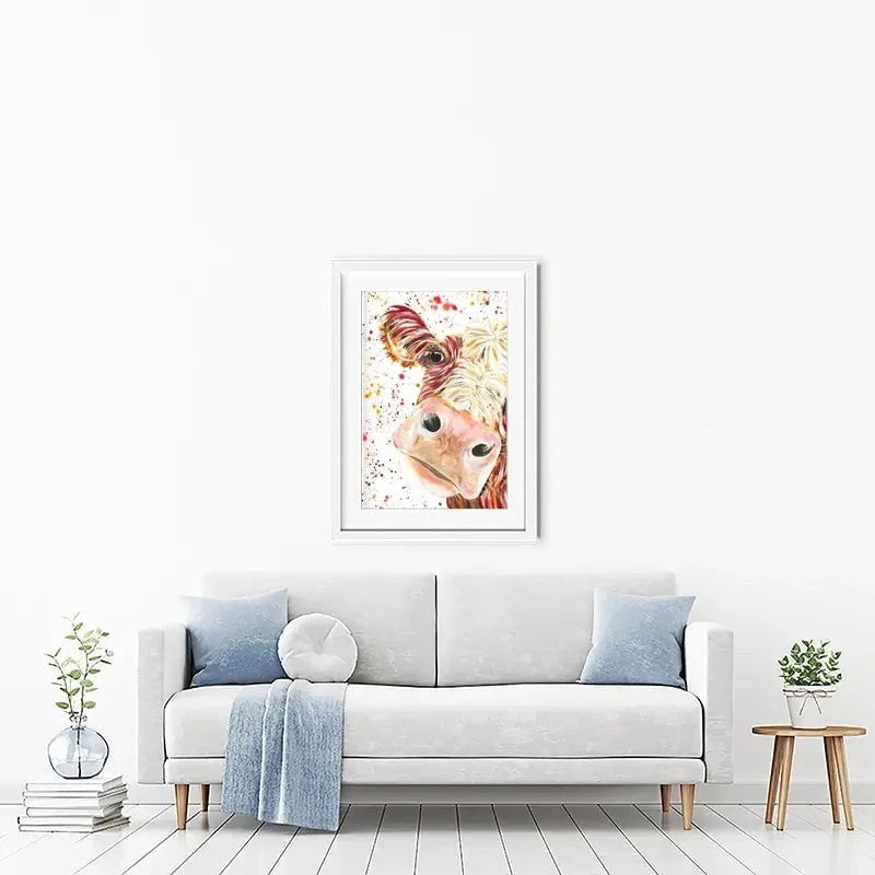 Caleb Cow Framed Art Print Caleb Cow Framed Art Print wall art product Emma LC Art