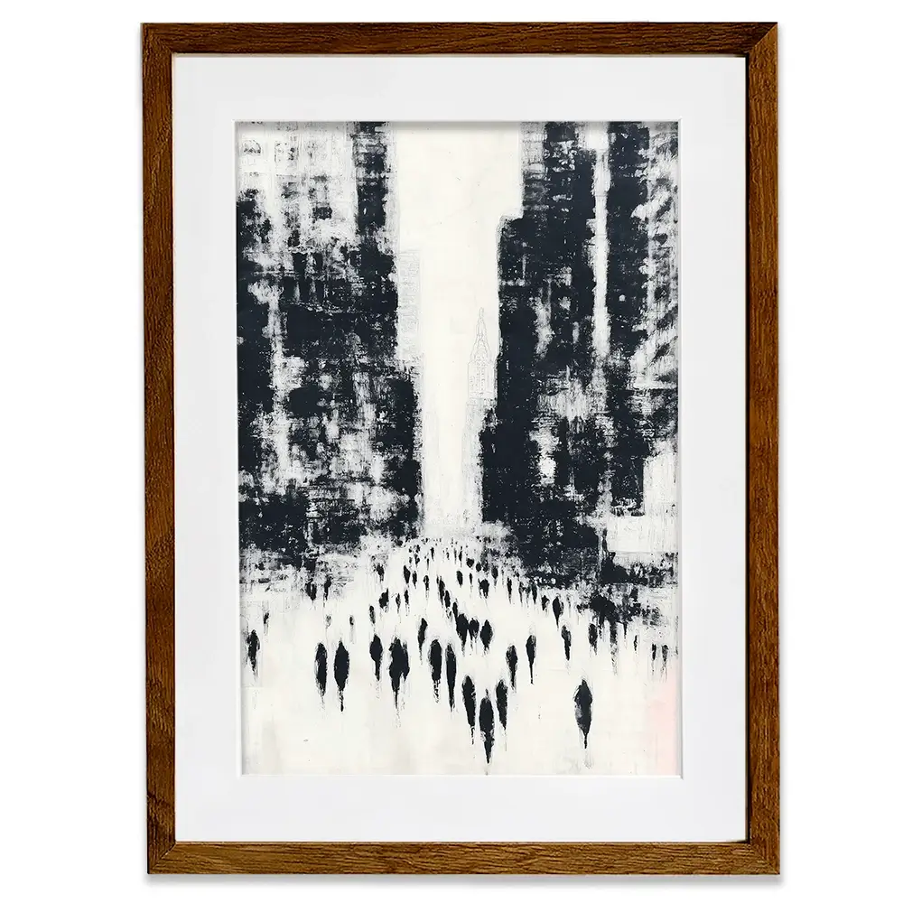 Canyon Of Commuters Framed Art Print Canyon Of Commuters Framed Art Print wall art product Chromatic Storm Studio