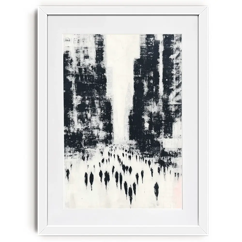 Canyon Of Commuters Framed Art Print Canyon Of Commuters Framed Art Print wall art product Chromatic Storm Studio