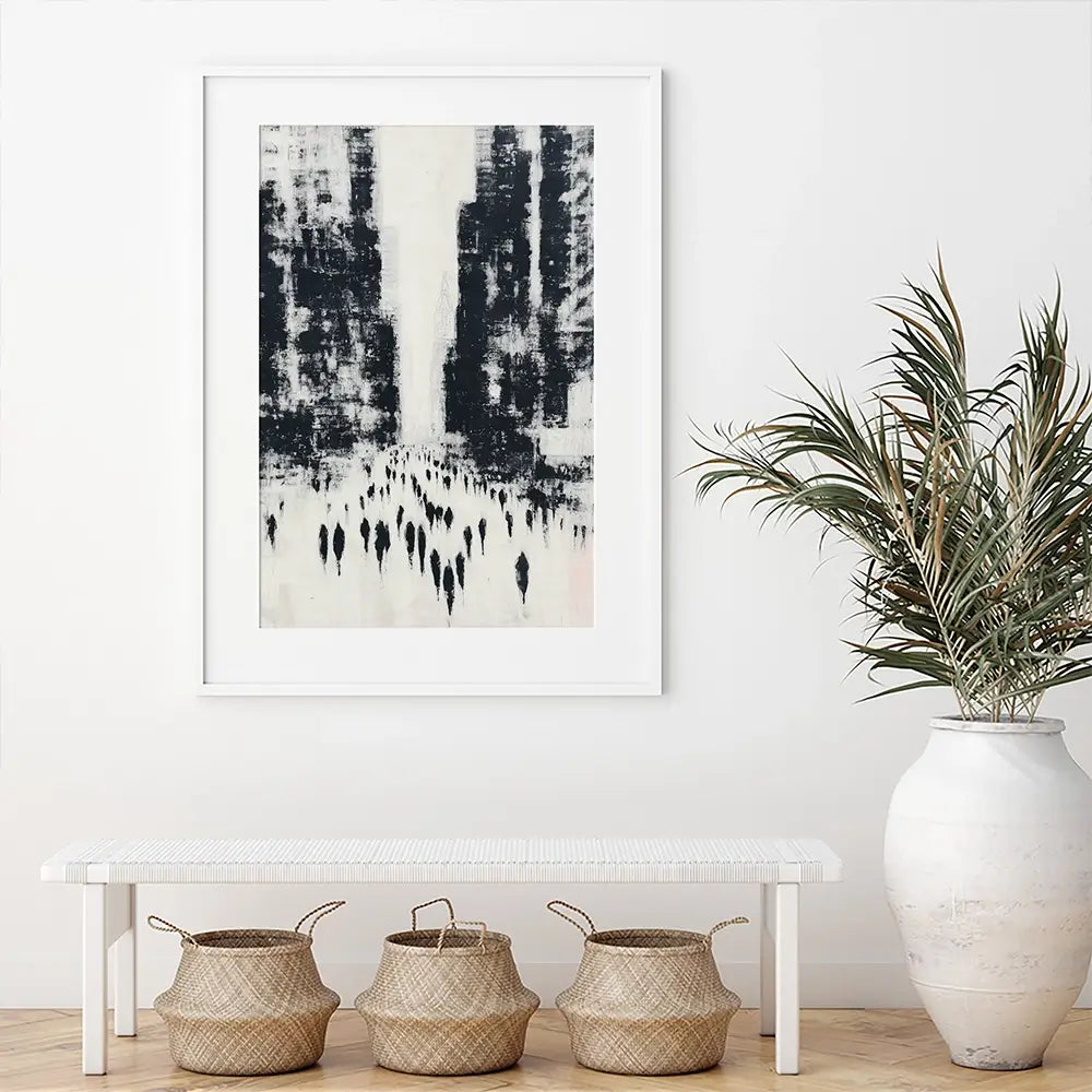 Canyon Of Commuters Framed Art Print Canyon Of Commuters Framed Art Print wall art product Chromatic Storm Studio