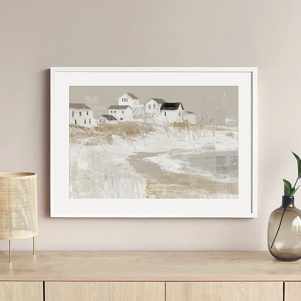Cape Dune Village Framed Art Print Cape Dune Village Framed Art Print wall art product Chromatic Storm Studio