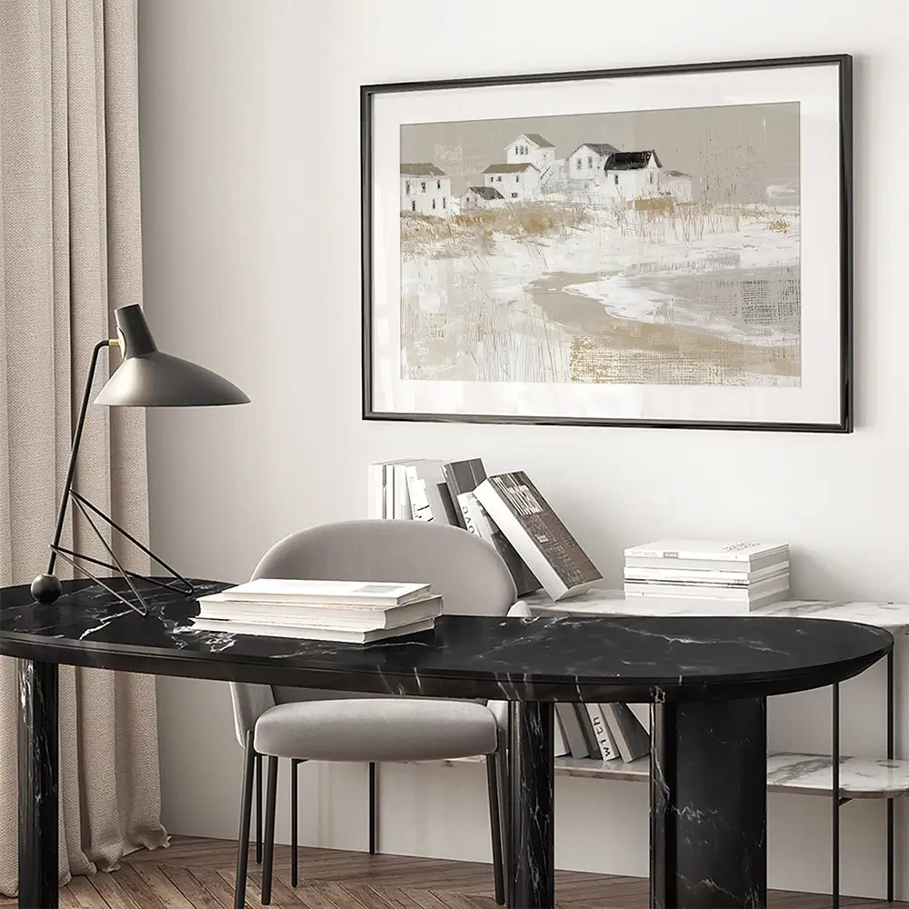 Cape Dune Village Framed Art Print Cape Dune Village Framed Art Print wall art product Chromatic Storm Studio