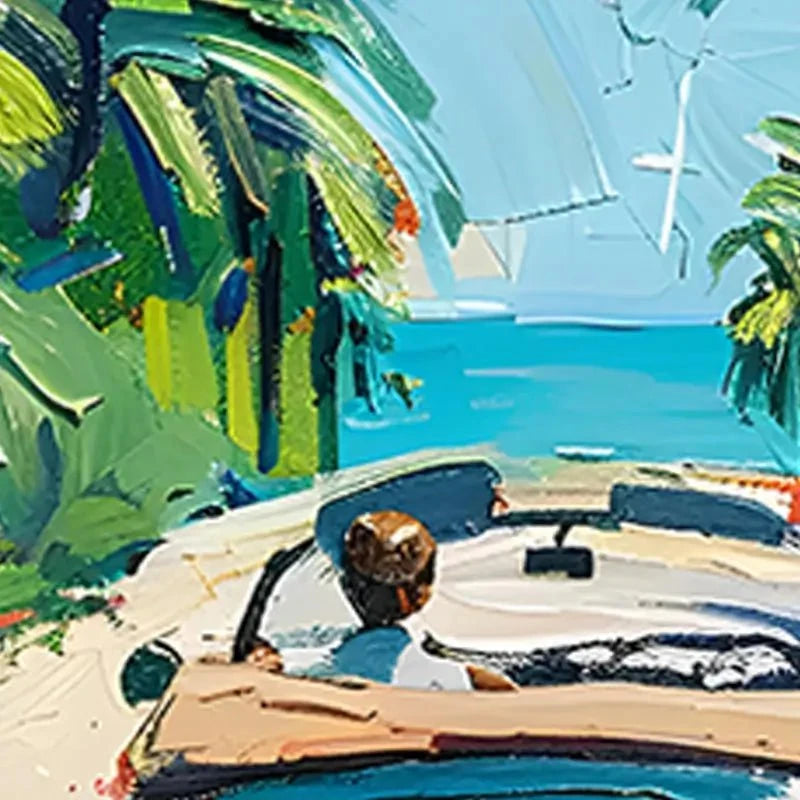 Car On The Beach Framed Art Print Car On The Beach Framed Art Print wall art product Elena Avanesova