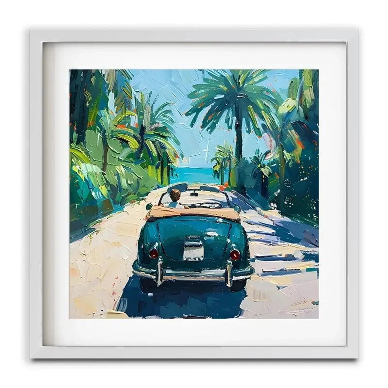 Car On The Beach Framed Art Print Car On The Beach Framed Art Print wall art product Elena Avanesova