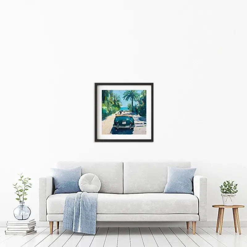 Car On The Beach Framed Art Print Car On The Beach Framed Art Print wall art product Elena Avanesova