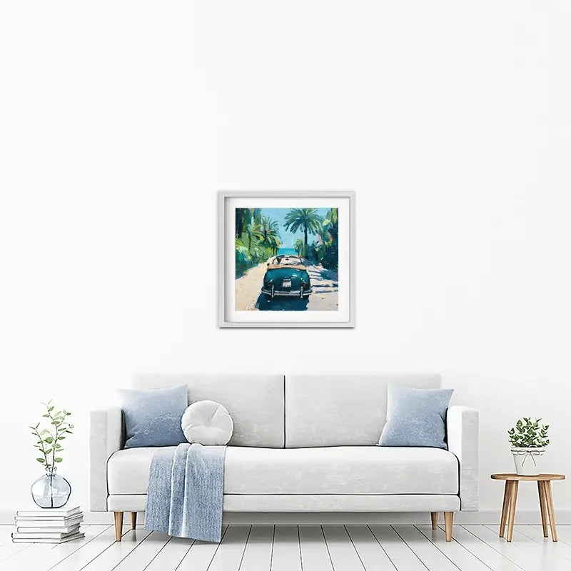 Car On The Beach Framed Art Print Car On The Beach Framed Art Print wall art product Elena Avanesova